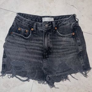 Top Shop black jean shorts